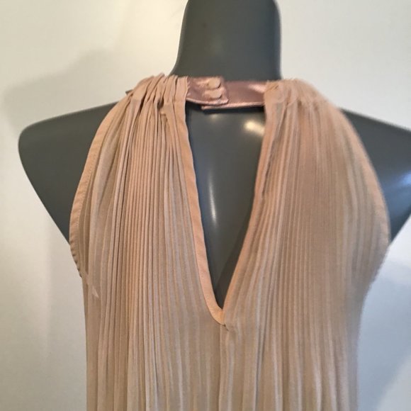 Moon Collection Sleeveless Pleated Halter Blouse Size S - Picture 5 of 10